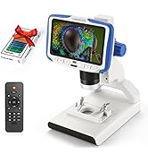 Microscope for Kids LINKMICRO 5" LCD Portable Digital Microscope 200X Microscope Kit for Kids 8-1...