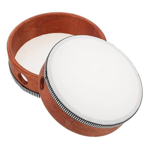 Pandereta de madera de 6 pulgadas para la estimulación musical educativa de bebés y adultos.