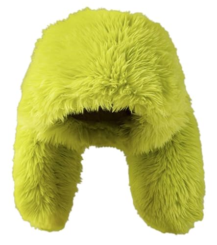 Women Winter Warm Beanies Furry Bunny Ear Hats Plush Slouchy Snow Cap Ear Protection Festival Party