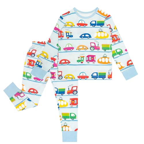 hibshaby Rayon of Bamboo Toddler Girls Kids Pajama Sets Long Sleeve Snug fit Sleepwear Pjs 2pcs Set