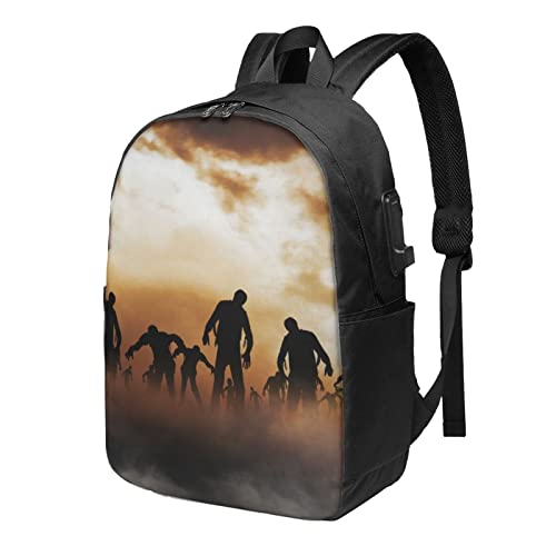 KTQUZCLF Mochila para portátil de viaje de 17 pulgadas, mochila de flores de zorros de vida...