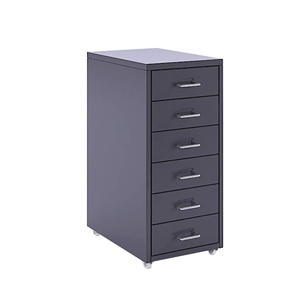 ASerZenith Modern Steel Filing Cabinet With Storage Drawers And Lockable Lateral File Cabinet White 41 * 28 * 69Cm,Grey