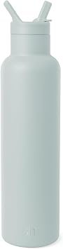 Simple Modern Water Bottle with Narrow Mouth Straw Lid Metal Thermos Vacuum Insulated Stainless Steel l Reusable Leak Proof BPA-Free Flask | Ascent Collection | 24oz, Sea Glass Sage