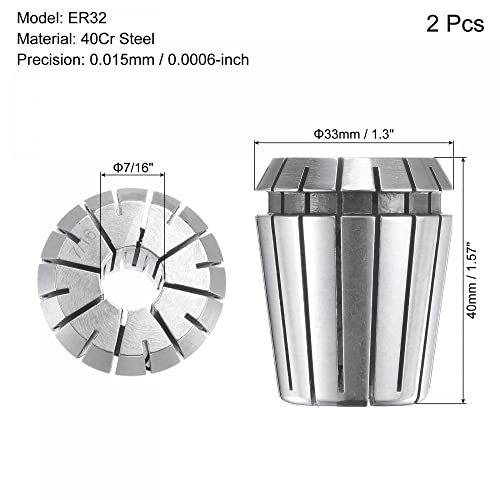 Pince de serrage ER32 lot de 2 ressort mandrin broche machine CNC