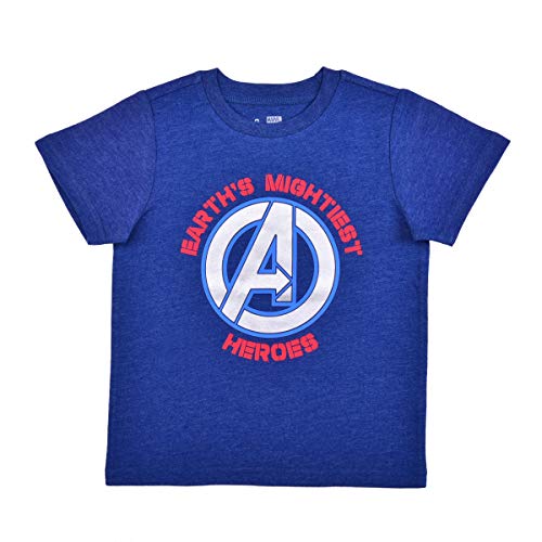 Marvel Avengers Boys 3 Pack Short Sleeve T-Shirt for Toddler and Little Kids – Blue/Red or Blue/Red/Green or Blue/Red/Grey4