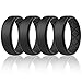 Egnaro Silicone Wedding Ring for Men, Breathable Mens' Rubber Wedding Bands, Size 8 9 10 11 12 13, for Crossfit Workout