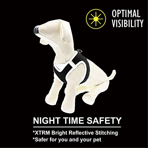 Kruz Pet Kza308-08Xs Reflective V-Neck Step In Mesh Dog Harness - No Pull, Quick Fit, Comfortable, Velcro - Adjustable Pet Harnesses For Walking & Training - Small, Medium Dogs - Orange,X-Small #TOP1