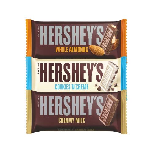 Hershey's Creamy Milk, Whole Almonds & Cookies n Creme Chocolate Bar, 100g (Pack Of 3) Buy