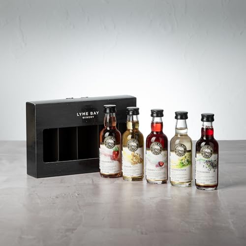 The Lyme Bay Winery 5-Piece Miniature Wine Gift Box, 5 cl