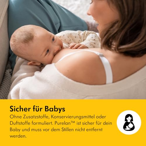 Medela Purelan Lanolin Brustwarzensalbe 37 g – Schnelle Linderung bei beanspruchten Brustwarzen und trockener Haut 4