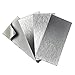 Art3d 100-Pieces Peel and Stick Tile Kitchen Backsplash Metal Wall Tiles, Brushed Aluminium Subway