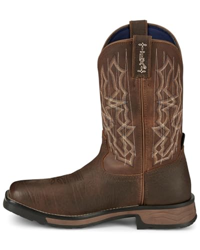Tony Lama Men's Anchor Water Buffalo Pull-On Soft Western Work Boot Wide Square3