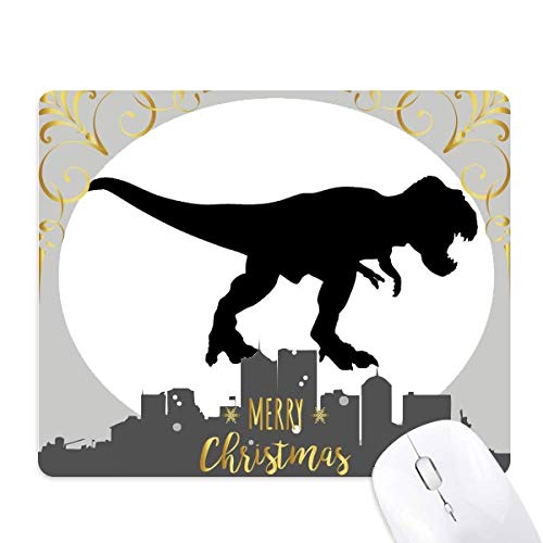 Tapis de souris dinosaure noir décor fossiles nocturnes pour bureau et télétravail
