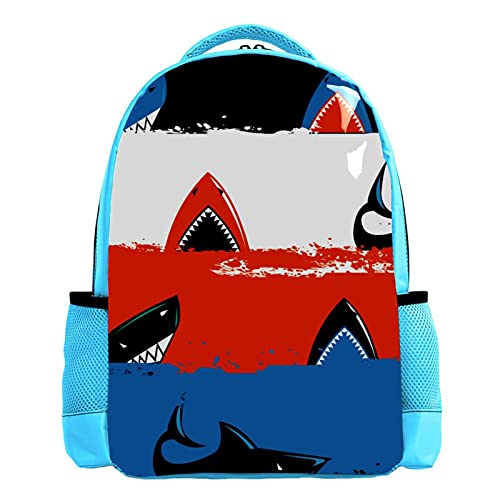 Sac à dos d'école bleu requin idéal pour la rentrée des classes des garçons