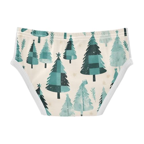 KLL Buffalo Plaid Christmas Trees Toddler Boy Soft Training Underwear Breathable Children Undies2