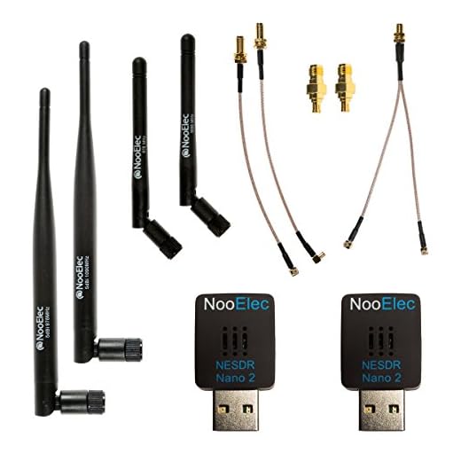Nooelec Dual-Band NESDR Nano 2 ADS-B (978MHz UAT & 1090MHz 1090ES) Bundle for Stratux, Avare, Foreflight, FlightAware & Other ADS-B Software Applications. Includes 2 SDRs, 4 Antennas & 5 Adapters