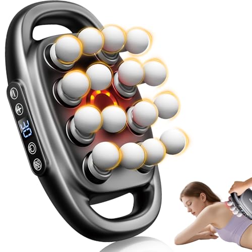 SGZIOO 16 Teste Pistola Massaggio Muscolare, Massaggiatore Muscolare con 30 Livelli e 3 Modalità, Pistola Massaggiante, Massage Gun per Gambe, Braccia, Vita, Schiena, Glutei, Tutto Il Corpo