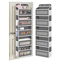 KYEVIS Over The Door Organizer Storage, 5 Shelves Door Organizer Hanging with 10 Mesh Pockets, Behind Door Storage - Ideal for Newborn, Nursery, and Baby Essentials Daily Use（Dark Gray）