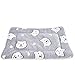 Freenfitmall Weiches Flanell verdicktes Haustierbett aus weichem Fleece für Hunde und Katzen und Kätzchen, Haustierbett, Hundebett, Matratze, Käfigkissen, waschbar, 32 x 25 cm, grauer Bär.