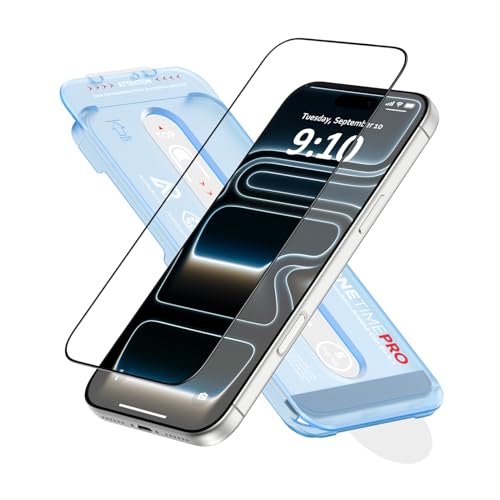 FLOLAB NanoArmour ONETIME PRO for iPhone 17 Pro Screen Protector Anti-Reflective PolarSpectra Anti-Rainbow 3D Tempered Glass Edge Reinforced Easy Install Smooth