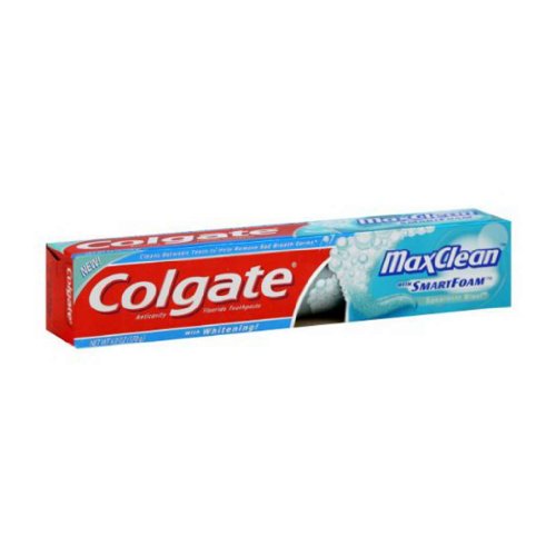 Colgate MaxClean Toothpaste, Anticavity Fluoride, with SmartFoam, Spearmint Blast, 6 oz.