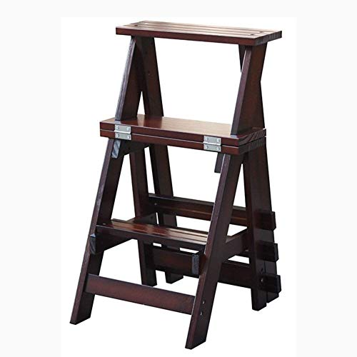 Taburete de escalada de madera plegable tres peldaños interiores 2