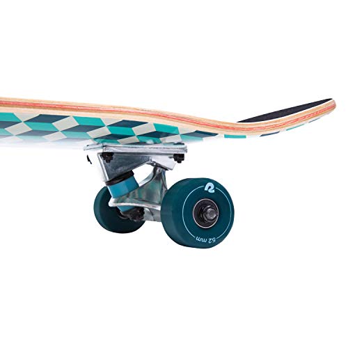 Image of Retrospec Alameda Skateboard Complete | Canadian Maple Wood Deck w / 5.5 Inch Aluminum Alloy Trucks for Commuting, Cruising, Carving & Downhill Riding