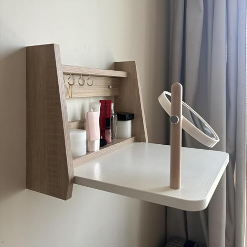 Escritorio flotante de pared plegable para portátil contra la falta de espacio 7