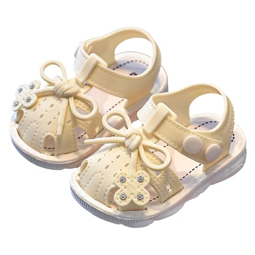 IWIHMIV Baby Girl Sandals Non Slip Comfortable Flat Cute Bow Flower Girls Summer Wedding Party Dress Shoes2