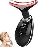 True Beauty Glow Facial Massager, 7 LED Facial Sculptor, Electric Face and Neck Massager, Firming Wrinkle Removal Tool, Face Sculpting Device (Black)