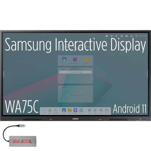 SAMSUNG WA75C 75INCH ANDROID 11 OSINTERATIVEWHITE BOARDWITH BUILT-IN SPEAKER 12W