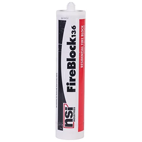 fireblock136 Private spezifische nicht brennbar Fire Block, 10,3 Oz Fugen Tube, für privaten Anwendungen, rot Cover