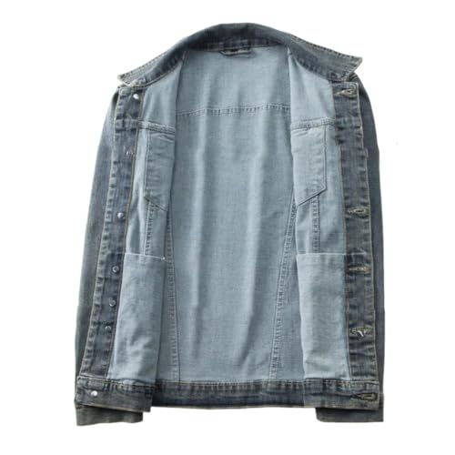 Mnjyihy Men's Autumn Business Slim Stretch Jeans Sets Classic Simple Long Sleeve Denim Jacket Pants2