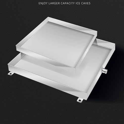 Stainless Steel Washing Machine Drain Tray, 20x20in AC Drip Pan with Drain Hole for Heat Pump Systems, Silver Draina Solut for Home Appliance Maintenance