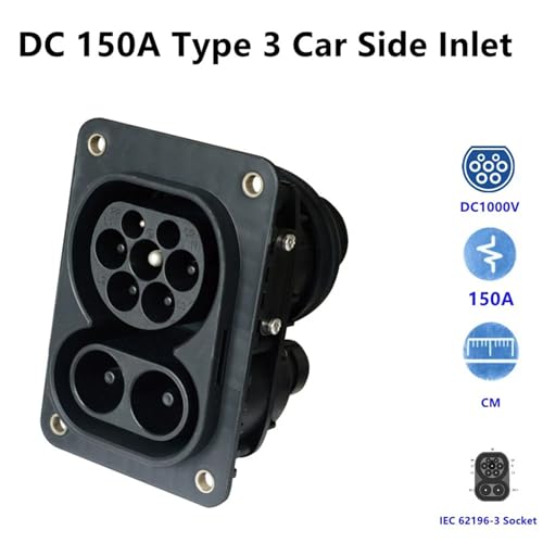 Enchufe Combo 2 EV tipo 2 hembra de 1000V y DC 150A, pack de 2 conectores 62196-3 7