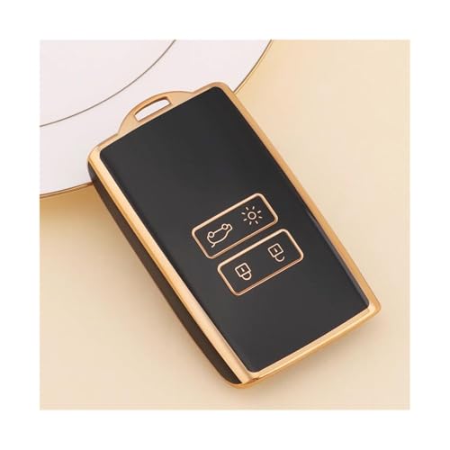 Coque de carte Renault Megane et Captur étui clé noir or