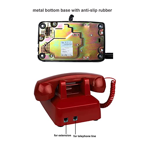 Telpal Cordedtelephones Landline Home Phone Single Desk Old School Phone Hearing Impaired Telephones For Seniors Old Fashion Phones For Home & Hotel Wired Telefono Antiguo Extra Loud Ring #TOP3