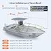 RVMasking Hard Top/T-Top Boat Cover, 1200D Partial Reinforced Waterproof Heavy Duty with Motor Cover for Center Console Boat with T TOP Roof, 20'-22' Long Beam Width up to 106