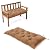 Waterproof Lounger Seat Cushions Outdoor Loveseat Bench Seat Pads Tufted Bench Cushion (39.4 X 19.7 Inch, Khaki)