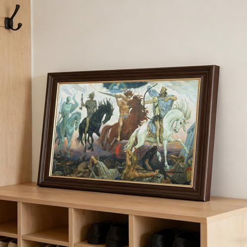 Tableau Viktor Vasnetsov Quatre cavaliers de l'Apocalypse 50x75cm décor bureau