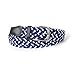 Produktbild Glamexx24 Damen Elastischer Stoffgürtel Geflochtener 25mm Stretchgürtel Dehnbarer Gürtel Frau, 90 (105cm), Blau Weiss Schwarz