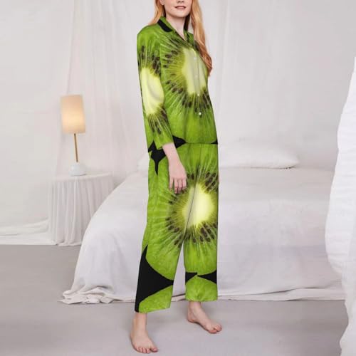 Ensemble pyjama boutonné manches longues et poches pratiques