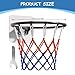 KDAMGOQE Basketball Rim Replacement, 14 Inch Basketball Rim with All Weather Net, Foldable Basketball Hoop Replacement Rim, Basketball Hoop with Sticker for Wall Door Mounted,Basketball Rim