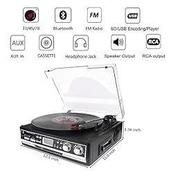 Platine Vinyle DL, Cassette 4 en 1 dl avec télécommande, Bluetooth, Radio FM, Lecteur de Cassette, USB, SD et encodage… - Les Beatles, Paul McCartney, John Lennon, RIngo Starr, George Harrison Platine Vinyle DL, Cassette 4 en 1 dl avec télécommande, Bluetooth, Radio FM, Lecteur de Cassette, USB, SD et encodage… – Image 2