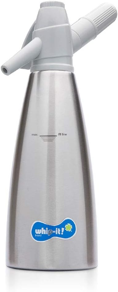 Whip-It! 1L SODA SIPHON STAINLESS STEEL w/Gray Top