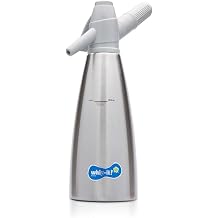 Whip-It! 1L SODA SIPHON STAINLESS STEEL w/Gray Top