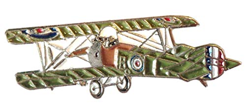 Image of Mainly Metal ™ Enamel Pin Badge Sopwith Camel WW1 Biplane (32mm Brooch) RAF Military Flying Corps 1st World War
