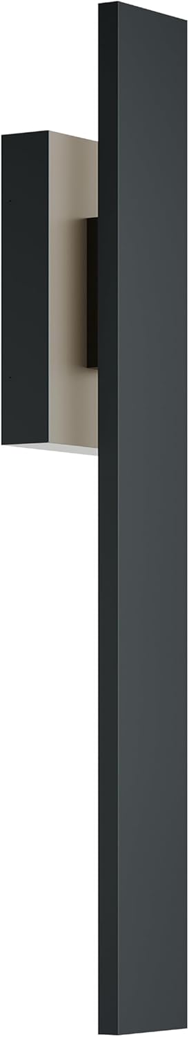 AFX TRUW0548LAJUDBK Tru 48 Inch LED Outdoor Wall Sconce | 34 Watts | 1990 Lumens | Selectable 5CCT 2700K–5000K | Backlit Wall Wash Design | Wet Location Rated | Dimmable | Black Finish