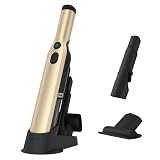 Shark WANDVAC Cordless Hand Vacuum, Lightweight & Portable at 1.4 lbs., Powerful Suction, Charging Dock, One-Touch Empty for Car & Home, French Gold, WV201GD