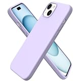 ORNARTO Cover per iPhone 15 plus Silicone,Antiurto,Lilla Pastello